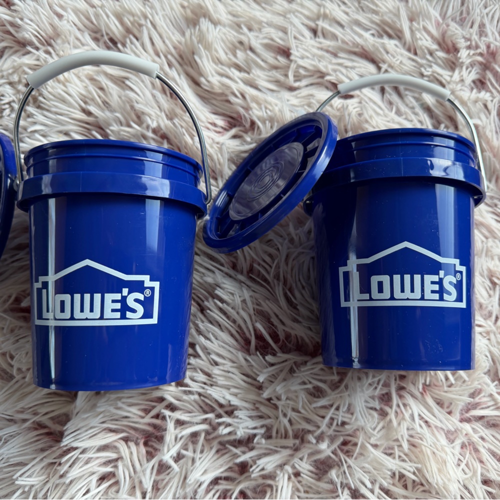 Blue Lowe's Mini Buckets